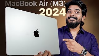 MacBook Air M3 Chip 2024 Unboxing amp Initial Impressions  in Telugu [upl. by Zetram]