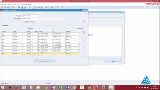 Creation of an Accounting Calendar with year type Fiscal in Oracle General Ledger R12 [upl. by Garling]