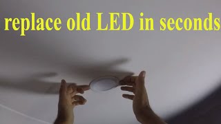 how to replace LED recessed downlights  remove and install downlight [upl. by Dobbins149]