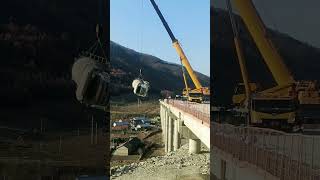 The concrete tank truck dropped under the bridge [upl. by Fiertz]