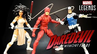 Marvel Legends Series Daredevil Elektra and Bullseye Review [upl. by Annerol]