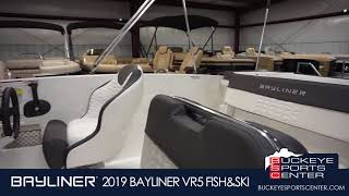 2019 Bayliner VR5 Outboard Fish amp Ski  Walkthrough [upl. by Anitsirt]