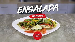 Ensalada de nopales con cebolla 🥗  Cocina Fácil [upl. by Oca]