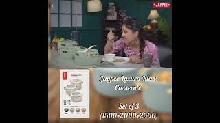 Jaypee Luxura Klass Casserole Set of 3150020002500 is now available at Bhagat Plastics Lucknow [upl. by Aihsekal]