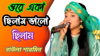 একা ছিলাম ছিলাম ভালো ছিলো না রে জালা তোমায় ভালোবেসে বাউলা শারমিন [upl. by Hafital198]