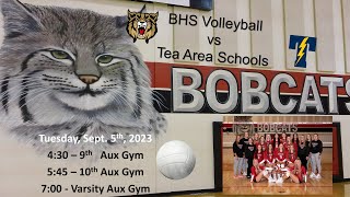 Brookings Bobcats Volleyball vs Tea Area Schools Titans GVB 9523 [upl. by Elleral]