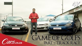 New Golf R vs Golf GTI vs Golf GTD  Track Race Shootout [upl. by Balliol]