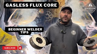 Gasless Flux Core welding Beginner Tips [upl. by Burroughs676]