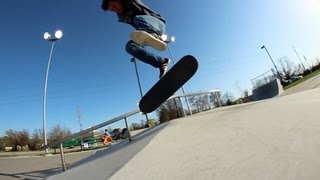 Fakie Frontside 360 Heelflip On Hip  Eric Kinslow [upl. by Blakely504]