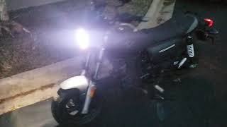 Kymco Spade 150 LED light  Emgo universal shorty muffler [upl. by Kristyn]