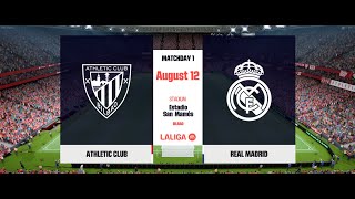 ATHLETIC CLUB vs REAL MADRID Day1Laliga [upl. by Holle129]