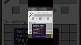 Best Enchantment for your SWORD in minecraft AnujGamix minecraft shorts [upl. by Tepper]