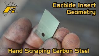 Hand scraping carbon steel carbide insert geometry [upl. by Chryste]