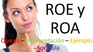 Roe y Roa explicación formula e interpretación [upl. by Margaret]