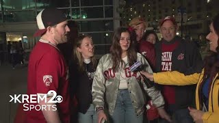 Coug fans react to WSU win advancing to second round [upl. by Grayson272]