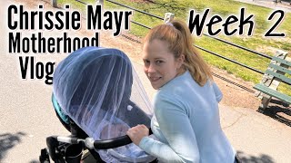 Chrissie Mayr Motherhood Vlog Week 2 First Outing at Kensico Dam Diaper Bag Prep Breastfeeding [upl. by Tolmann]