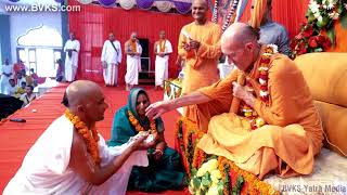 Diksha Samaroh H H Bhakti Vikasa Swami 29 Oct 2017 Vrindavan [upl. by Niltiak944]