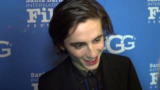 SBIFF 2018  Virtuosos Award  Timothee Chalamet Interview [upl. by Macknair]