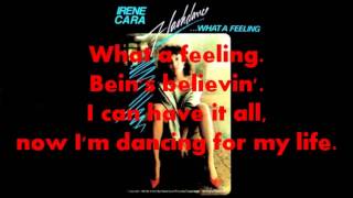 What a feeling  Irene Cara  Lyric Video  HD 1080p [upl. by Annemarie755]