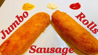 Jumbo Sausage Rolls  Easy Fried Sausage Recipe  Worlds Favourite  Life N More [upl. by Horten]