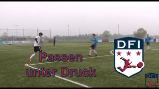 Passtraining unter Druck am Deutschen Fußball Internat [upl. by Hamrnand]