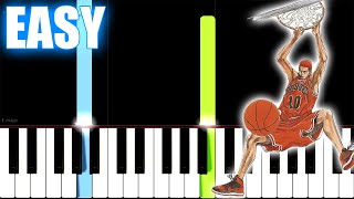 Sekai ga Owaru made wa  SLAM DUNK  SLOW EASY Piano Tutorial [upl. by Flinn]