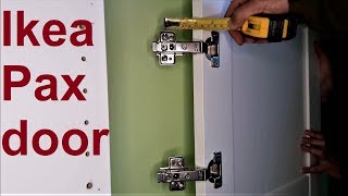 Ikea Pax wardrobe door  assembly and adjustment [upl. by Ayetal]