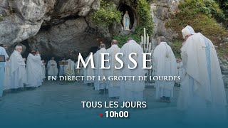 Messe depuis la Grotte de Lourdes  08082024 [upl. by Crandale]