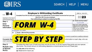 IRS W4 Form  How to Fill Out W4 Tax form  W4 Form Step by step Walkthrough Single amp Married [upl. by Bollinger]