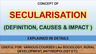 Secularization  Definition  Cause  Effects  English Notes [upl. by Nell]