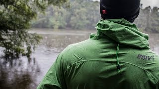 INOV8 Stormshell Waterproof Jacket  SportsShoescom [upl. by Atinrehs]