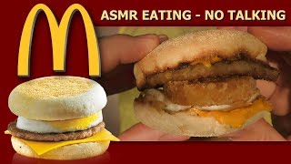 ASMR Eating McDs Sausage Egg amp Cheese McMuffins® amp Hash Browns No talking [upl. by Michon]