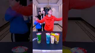 Who Drank The Milk Tea Successfully 😂 Funnyfamily Partygames [upl. by Yelnoc]