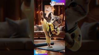 Karate kitten its ready for fight shorts cat catlover catshorts cats gatitos karate gato [upl. by Syman]