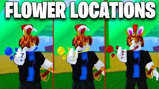 Red and Blue flower spawn locations in BLOX FRUITS Fast and easy tutorial [upl. by Farand]