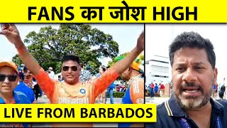 INDIAN FANS TURN UP WITH ALL JOSH LIVE WITH VIKRANT GUPTA FROM BARBADOS STADIUM  T20 WC Finals [upl. by Standford]