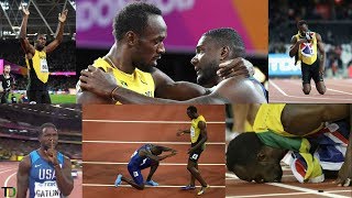 REACTIONS from around the WORLD to USAIN BOLTS 100M Defeat to JUSTIN GATLIN in LONDON WorldChamps [upl. by Whale635]