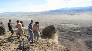 Giant Boulder Pushed Off Cliff [upl. by Fennell]