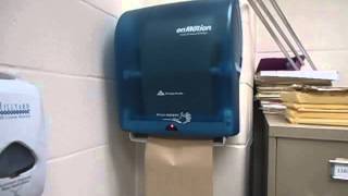 Reloading the towel dispenser without opening the dispenser [upl. by Hailey]