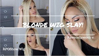 RPGShow Wig Unboxing  Ravenelyse003s  Blonde Wig  First Impressions Review [upl. by Arahd]