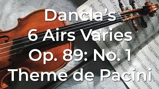 Professional Recording of 6 Airs Variés Op 89 No 1 Thème de Pacini by Dancla by Lawfame Violin [upl. by Fromma728]