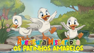 Histórias Contadas para Dormir A Aventura Misteriosa dos Patinhos Amarelos [upl. by Ellerahs530]