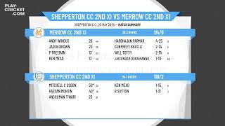 Shepperton CC 2nd XI v Merrow CC 2nd XI [upl. by Francie]