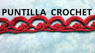 PUNTILLA en tejido crochet o ganchillo n° 26 tutorial paso a paso Moda a Crochet [upl. by Uzia]