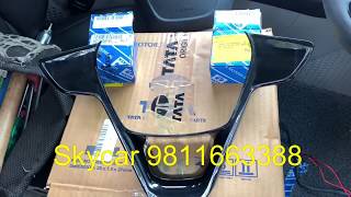 Tata nexon steering audio control original nexon accessories nexon Modification skycar Ramesh Nagar [upl. by Nalniuq761]