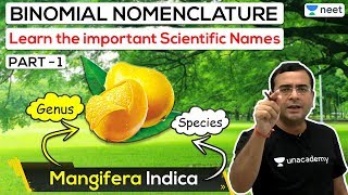 NEET Binomial Nomenclature  1  Mango  Mangifera Indica  Unacademy NEET  Pradeep Sir [upl. by Gittel]