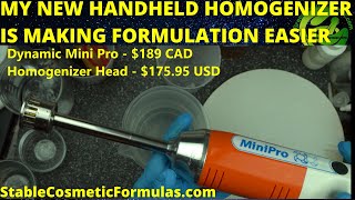 MY MINI HANDHELD HOMOGENIZER IS MAKING COSMETIC FORMULATION A LOT EASIER CHECK OUT DYNAMIC MINI PRO [upl. by Garth]