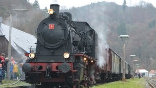 Nikolausfahrten 2014 auf der Dampfbahn Fränkische Schweiz [upl. by Yelsgnik134]