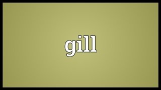 Gill Meaning [upl. by Giustina]