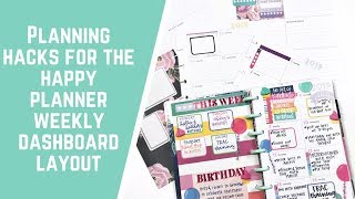 Planning Hacks for The Happy Planner Weekly Dashboard Layout [upl. by Louanne200]